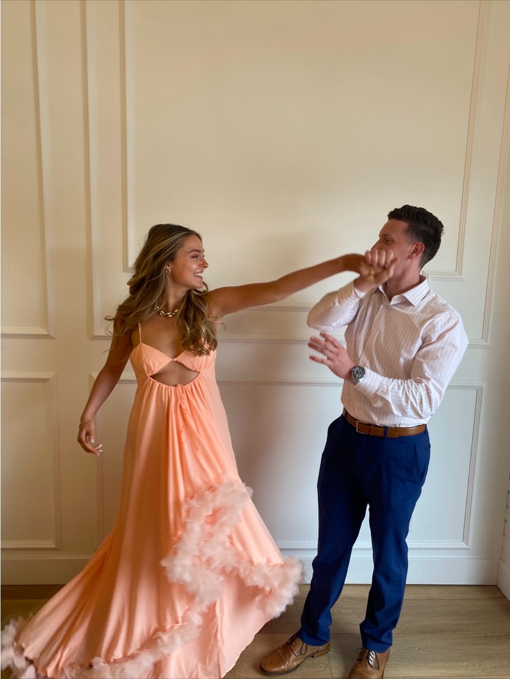 For Love & Lemons Peach Cutout Maxi Dress - Picture 4 of 4